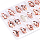 Light Peach Galactic Shape High Quality Glass Pointed Back Fancy Rhinestones WholesaleRhinestone
